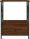 vidaXL - Nachtkastje - 50x41x65 - cm - bewerkt - hout - bruin - eikenkleur