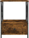 vidaXL - Nachtkastje - 50x41x65 - cm - bewerkt - hout - gerookt - eikenkleurig