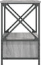 vidaXL - Nachtkastje - 50x41x65 - cm - bewerkt - hout - grijs - sonoma - eikenkleurig