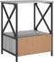 vidaXL - Nachtkastje - 50x41x65 - cm - bewerkt - hout - grijs - sonoma - eikenkleurig