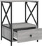 vidaXL - Nachtkastje - 50x41x65 - cm - bewerkt - hout - grijs - sonoma - eikenkleurig