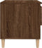 vidaXL - Nachtkastje - 50x46x50 - cm - bewerkt - hout - bruin - eikenkleur