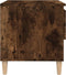 vidaXL - Nachtkastje - 50x46x50 - cm - bewerkt - hout - gerookt - eikenkleurig