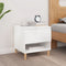 vidaXL - Nachtkastje - 50x46x50 - cm - bewerkt - hout - hoogglans - wit