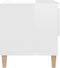 vidaXL - Nachtkastje - 50x46x50 - cm - bewerkt - hout - hoogglans - wit