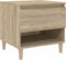vidaXL - Nachtkastje - 50x46x50 - cm - bewerkt - hout - sonoma - eikenkleurig