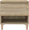 vidaXL - Nachtkastje - 50x46x50 - cm - bewerkt - hout - sonoma - eikenkleurig