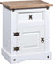 vidaXL - Nachtkastje - 53x39x67 - cm - Mexicaans - grenenhout - Corona-stijl - wit