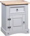 vidaXL - Nachtkastje - 53x39x67 - cm - Mexicaans - grenenhout - Corona-stijl - grijs