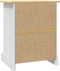 vidaXL - Nachtkastje - 53x39x67 - cm - Mexicaans - grenenhout - Corona-stijl - wit