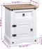 vidaXL - Nachtkastje - 53x39x67 - cm - Mexicaans - grenenhout - Corona-stijl - wit