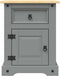 vidaXL - Nachtkastje - 53x39x67 - cm - Mexicaans - grenenhout - Corona-stijl - grijs