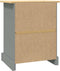 vidaXL - Nachtkastje - 53x39x67 - cm - Mexicaans - grenenhout - Corona-stijl - grijs