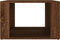 vidaXL - Nachtkastje - 57x55x36 - cm - bewerkt - hout - bruin - eikenkleur