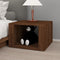 vidaXL - Nachtkastje - 57x55x36 - cm - bewerkt - hout - bruin - eikenkleur