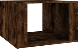 vidaXL - Nachtkastje - 57x55x36 - cm - bewerkt - hout - gerookt - eikenkleurig
