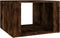 vidaXL - Nachtkastje - 57x55x36 - cm - bewerkt - hout - gerookt - eikenkleurig