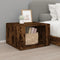 vidaXL - Nachtkastje - 57x55x36 - cm - bewerkt - hout - gerookt - eikenkleurig