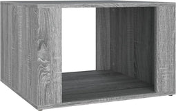 vidaXL - Nachtkastje - 57x55x36 - cm - bewerkt - hout - grijs - sonoma - eikenkleurig