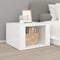 vidaXL - Nachtkastje - 57x55x36 - cm - bewerkt - hout - hoogglans - wit