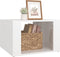 vidaXL - Nachtkastje - 57x55x36 - cm - bewerkt - hout - hoogglans - wit