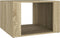 vidaXL - Nachtkastje - 57x55x36 - cm - bewerkt - hout - sonoma - eikenkleurig