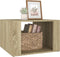 vidaXL - Nachtkastje - 57x55x36 - cm - bewerkt - hout - sonoma - eikenkleurig
