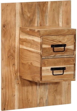 vidaXL - Nachtkastje - 60x32x80 - cm - massief - acaciahout