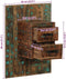 vidaXL - Nachtkastje - 60x32x80 - cm - massief - gerecycled - hout - meerkleurig