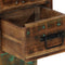 vidaXL - Nachtkastje - 60x32x80 - cm - massief - gerecycled - hout - meerkleurig