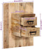vidaXL - Nachtkastje - 60x32x80 - cm - massief - ruw - mangohout