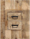 vidaXL - Nachtkastje - 60x32x80 - cm - massief - ruw - mangohout