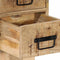 vidaXL - Nachtkastje - 60x32x80 - cm - massief - ruw - mangohout