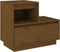 vidaXL - Nachtkastje - 60x34x51 - cm - massief - grenenhout - honingbruin