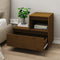 vidaXL - Nachtkastje - 60x34x51 - cm - massief - grenenhout - honingbruin