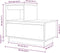 vidaXL - Nachtkastje - 60x34x51 - cm - massief - grenenhout - wit