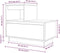 vidaXL - Nachtkastje - 60x34x51 - cm - massief - grenenhout - zwart