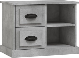 vidaXL - Nachtkastje - 60x35,5x45 - cm - betongrijs