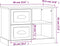 vidaXL - Nachtkastje - 60x35,5x45 - cm - hoogglans - wit