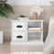 vidaXL - Nachtkastje - 60x35,5x45 - cm - hoogglans - wit