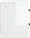 vidaXL - Nachtkastje - 60x35,5x45 - cm - hoogglans - wit