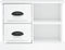 vidaXL - Nachtkastje - 60x35,5x45 - cm - hoogglans - wit