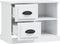 vidaXL - Nachtkastje - 60x35,5x45 - cm - hoogglans - wit