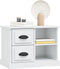 vidaXL - Nachtkastje - 60x35,5x45 - cm - hoogglans - wit