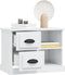 vidaXL - Nachtkastje - 60x35,5x45 - cm - hoogglans - wit