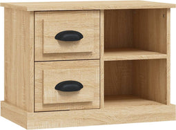 vidaXL - Nachtkastje - 60x35,5x45 - cm - sonoma - eikenkleurig