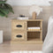 vidaXL - Nachtkastje - 60x35,5x45 - cm - sonoma - eikenkleurig