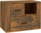 vidaXL - Nachtkastje - 60x36x45 - cm - bewerkt - hout - gerookt - eikenkleurig