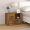 vidaXL - Nachtkastje - 60x36x45 - cm - bewerkt - hout - gerookt - eikenkleurig