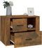 vidaXL - Nachtkastje - 60x36x45 - cm - bewerkt - hout - gerookt - eikenkleurig